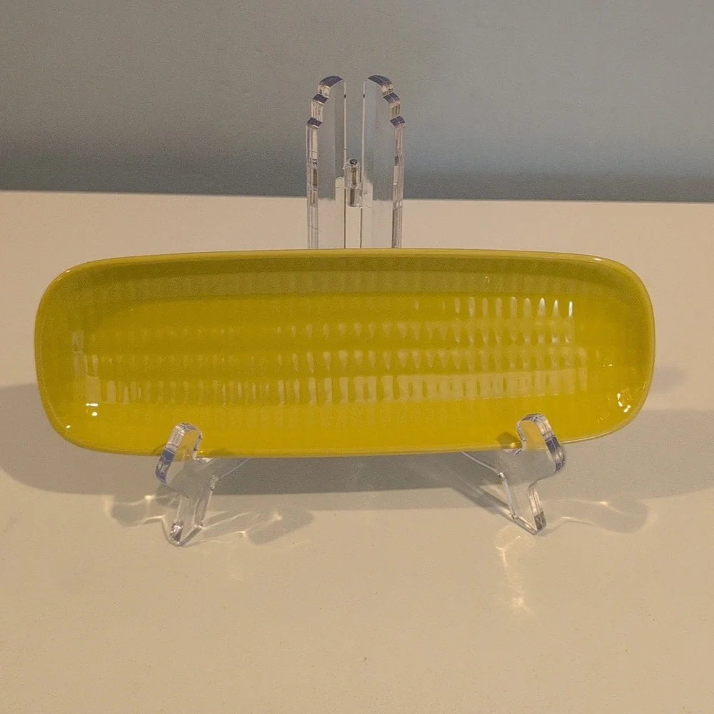 Crate & Barrel Ceramic Corn On The Cob Plates Set Of Eight (8) New With Tags